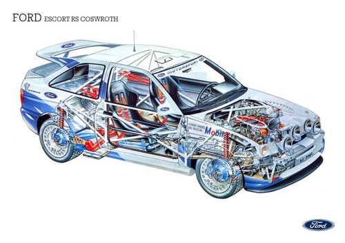 Ford escort cosworth wrc - a3,