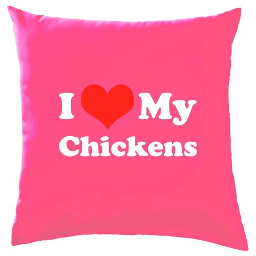 Love chickens cushion - love,