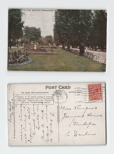 Postcard bedford embankment - -,