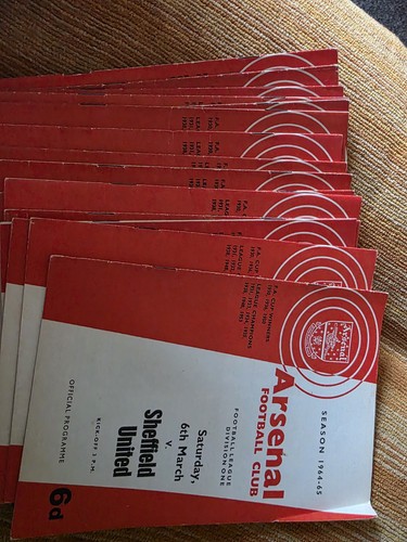 Arsenal home programmes - 16, x