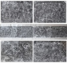 Rare Chinese Original Ink Rubbing Tang Dynasty Sarcophagus Epitaph Stone 20th C