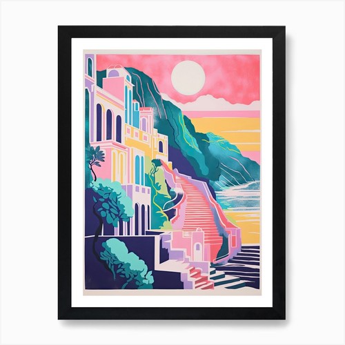 Capri risograph style - risograph,