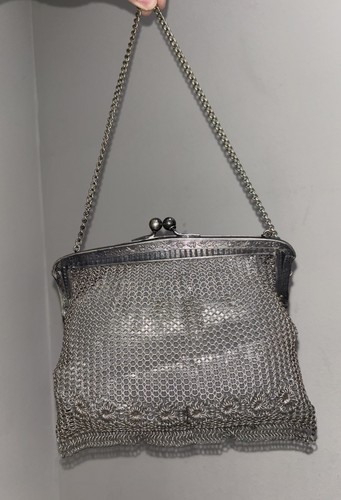 Antique german silver chain - silver,