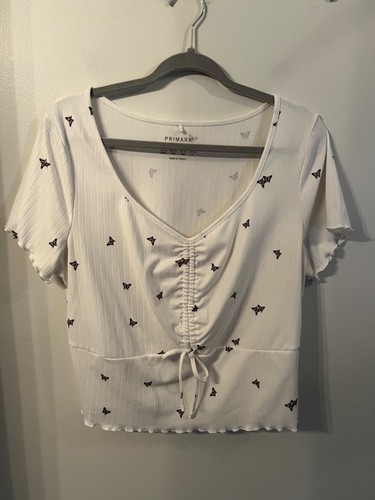 Primark white black - primark, butterfly