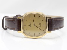 Vintage Omega De Ville Ladies Watch Gold Plated Swiss 1365 Quartz Movement