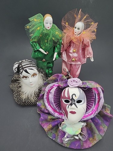 Pierrot mardi gras dolls - ,