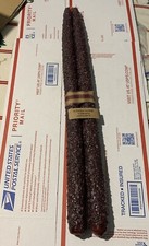 huge rare  Vintage Primitive Grunge 22” Candles dk cranberry color cinnamon