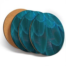 4 x Coasters  - Blue Macaw