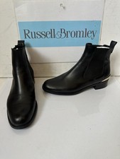 Russell & Bromley Chelsea Leather Boots Size UK 3 EU 36 in Black