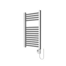 Flomasta Towel Rail Radiator Bathroom Warmer Electric Flat Modern Chrome 40x70cm