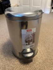 TATAY Bathroom Trash Bin with Stainless Steel Pedal, 3L Capacity, Remvable Inner