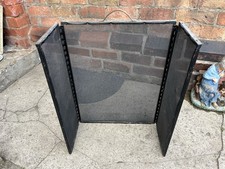 Folding 3 Panel Metal Fire Screen / Guard 