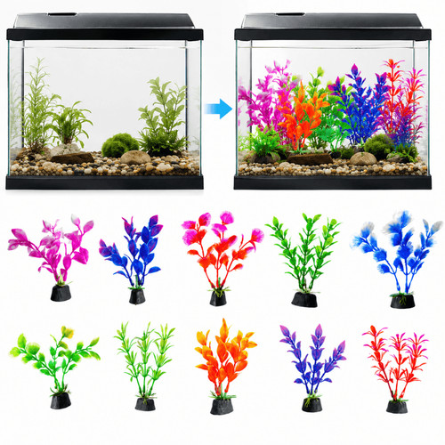10pcs artificial aquarium - 10pcs,