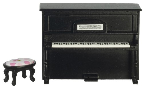 Dolls house black upright - dolls,