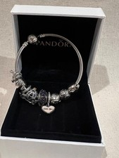 Pandora Silver Charms Bracelet Winnie The Pooh Princess Panda Tiger Stars