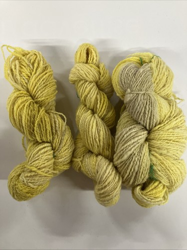 Hand spun and dyed wool - hand, skeins