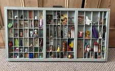 Original Vintage Hamilton Wooden Letterpress Print Type Tray filled with Curios