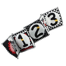 (Yellow)Black White High Contrast Baby Soft Book Reliable Fabric Material For