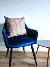 Scandinavian Grey & off White Cushion Cover ocean wave strong/luxury 18x18" 45cm