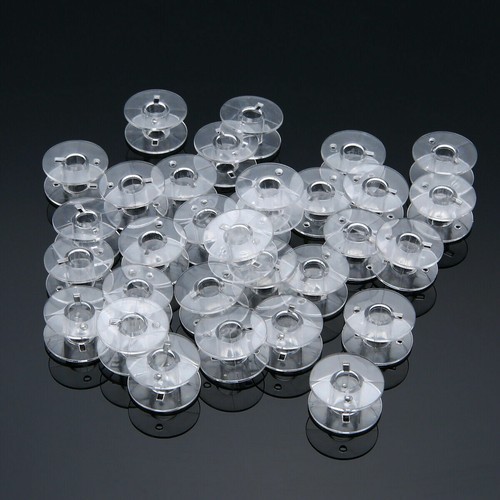 30pcs clear plastic bobbins - clear,