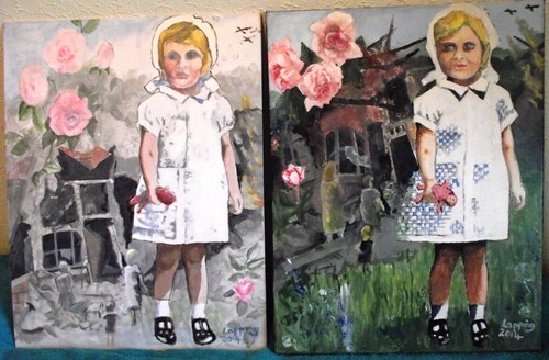 Two surreal oils welsh - oils, by