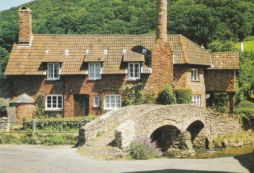 Somerset postcard allerford - somerset,