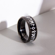 NEW Punk Viking Rune Ring Mens