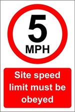 5 mph Site speed limit must be