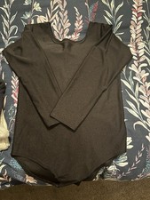 Black Long slSleeved Leotard Size 38