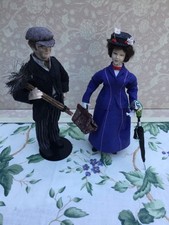 Dolls house miniature 12th scale Mary Poppins & Bert