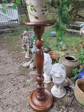 Tall 1 Meter High Vintage Turned Pine Plant Lamp Stand Torchere 