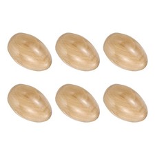 6Pcs Wood Egg Shaker Wood