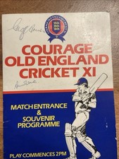 Autographs Of Famous Cricketers Including Freddie Trueman Program From 1984