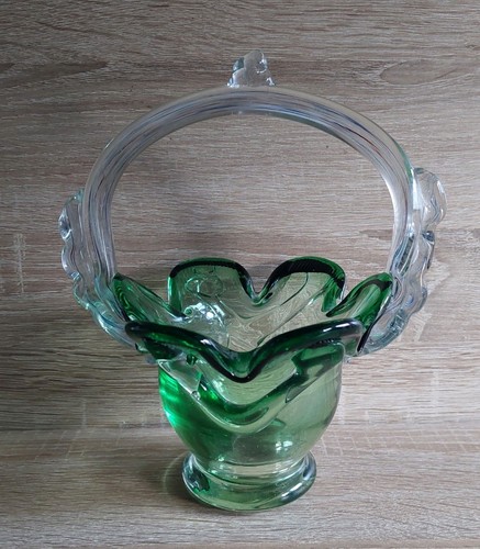 Murano style green art glass - green,