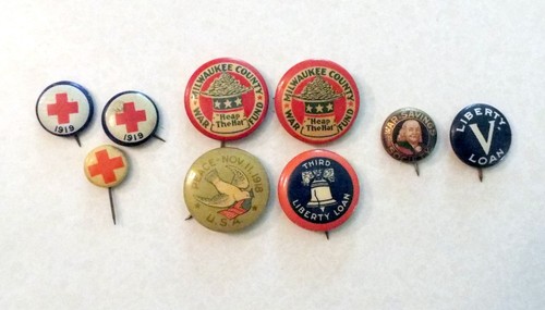 Ww1 era military vintage pins - ww1,