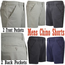 Mens Chino Shorts Cotton Cargo Combat Half Pant Stretch Casual Jeans Summer New