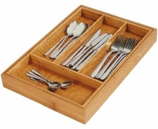 WOODEN EXTENDING CUTLERY TRAY