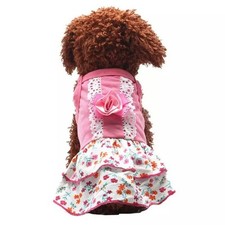 DOG DRESS PINK WHITE DRESS