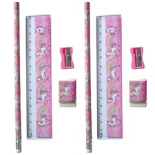 Unicorn 4 Piece Stationery Set