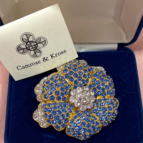 Camrose kross gold tone blue - &,