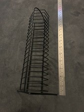 Black Metal Wire CD Storage Rack Hold 20 CDs  - 60cm Tall Desktop PC - Y2K Media