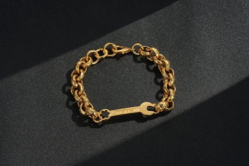 Men 9ct gold spanner wrench - gold,