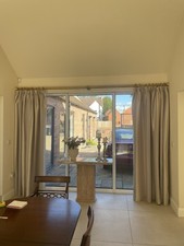 Bespoke Gold Curtain Pole With Brackets And Rings  3.2 M X 45mm. Two Available