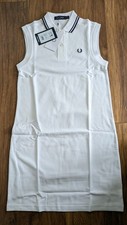 Womens Fred Perry Twin Tipped Sleeveless Polo Dress Size UK 8