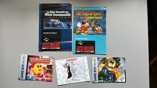 Nintendo game manuals - game, bundle
