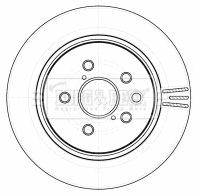 x2 Borg & Beck Rear Brake Disc