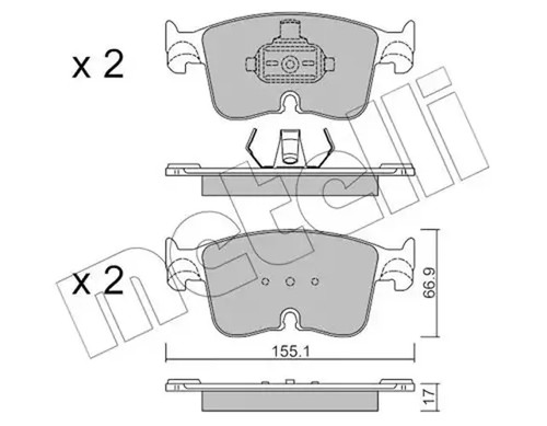 Brake pads 1383 - brake, 22-1383-0