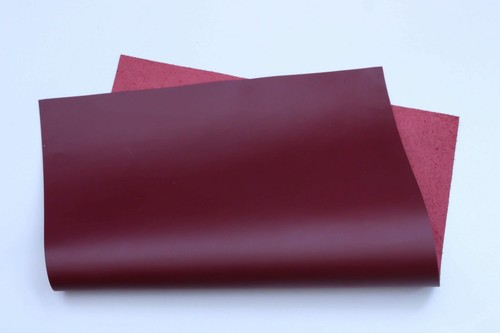 Calf leather veg tan burgundy - calf,