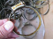 2 - Vintage Terry's Security Slotted Round Screw Hose Clip.  Size 3