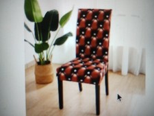 TWO high stretch dining chair covers, coffee colour, used, lovely soft covers